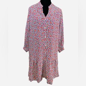 Anna Kay Pauline Dress Size 10 Viscose Confetti Floral Button Up French
